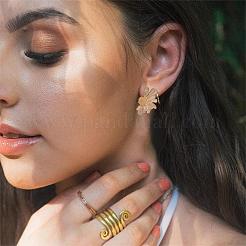 Старинные серьги-гвоздики с цветком для женщин JE1095A