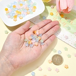 100шт 4 цвета имитация нефрита стеклянные бусины GLAA-YW0003-64