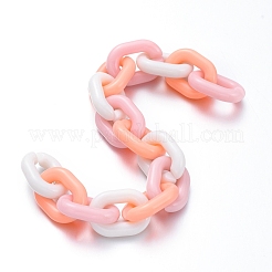Chaînes de câble acryliques opaques faites à la main&nbsp;AJEW-JB00550-03