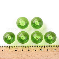 透明なアクリルビーズ  ラウンド  黄緑  20x19mm  穴：3mm  約111個/500g&nbsp;MACR-S370-A20mm-729