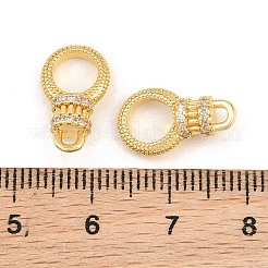 Colgante de circonita cúbica transparente con micro pavé de latón&nbsp;CU-CBA5CB0-07G