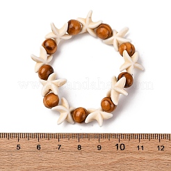 Эластичные браслеты из синтетической бирюзы BJEW-JB10289-02