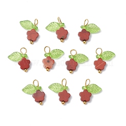 80 шт. 8 стиля подвески-цветы из натуральных драгоценных камней&nbsp;PALLOY-JF03765