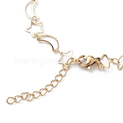 Ионное покрытие (ip) 304 нержавеющая сталь звездочка и луна браслеты на ногу для мужчин и женщин STAS-B039-15G