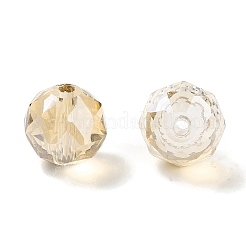 Гальванические круглые стеклянные бусины EGLA-A043-01-PL02