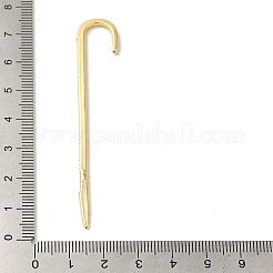 Orecchini a gancio cingolato avvolgenti in ottone con micro pavé di zirconi trasparenti da donna&nbsp;EJEW-C097-01G-03