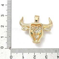 Pendentifs avec zircon cubiques à micro-pavés en laiton&nbsp;X-KK-P350-21B-G