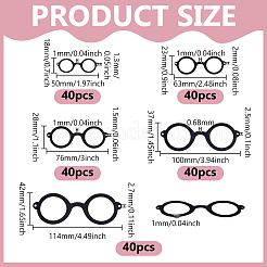 200 paire de lunettes en feutrine pour poupée (5 styles différents)&nbsp;DOLL-NB0001-05