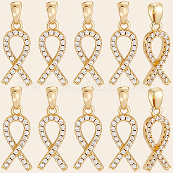 10шт латунные подвески с микропаве и кубическим цирконием KK-BBC0019-34