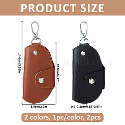 2 portachiavi in pelle bovina bicolore&nbsp;KEYC-FH0001-77