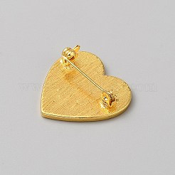 Herz-Legierung rote Emaille-Anstecker für Rucksack-Kleidung&nbsp;JEWB-WH0030-43A