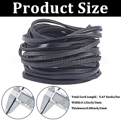 Cordon plat en cuir de vache de 5 m&nbsp;OCOR-CL0001-10B