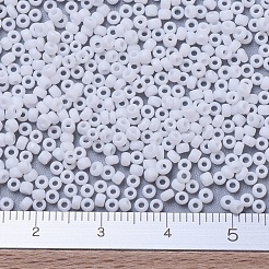 MIYUKIラウンドロカイユビーズ  日本製シードビーズ  （rr402fr）マットホワイトab  11/0  2x1.3mm  穴：0.8mm  約1100PCS /ボトル  10 G /ボトル&nbsp;SEED-JP0008-RR0402FR