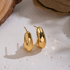 Серьги-гвоздики из нержавеющей стали в виде капель XP5209