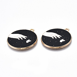 Подвески из экологически чистого сплава с эмалью ENAM-Q437-040-NR