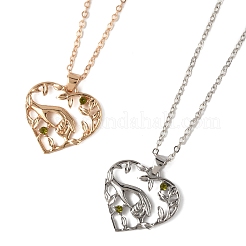 2 шт. 2 цвета мама дочка рука об руку семейное сердце сплав кулон ожерелья NJEW-FS0001-10A