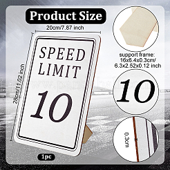 Фанера из тополя гоночный знак ограничения скорости 10 AJEW-WH0606-008E