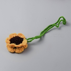 Плетеный кулон из шерсти подсолнечника&nbsp;AJEW-WH0258-857B