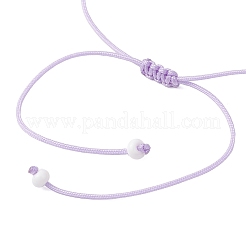 Браслеты из плетеных бусин с натуральным аметистом для мужчин и женщин&nbsp;BJEW-MZ00208-03