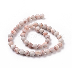 Бусы из натурального красного камня G-Q462-8mm-14