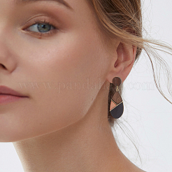 60 шт. фурнитура для сережек-гвоздиков из осины&nbsp;WOOD-DC0001-35B