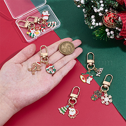 6 шт. рождественские украшения из эмалевого сплава&nbsp;HJEW-PH02213
