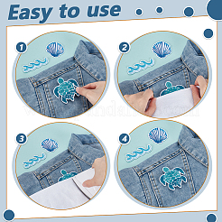 22 шт. 11 стиля полиэстеровая вышивка нашивные нашивки на ткань с морской тематикой&nbsp;PATC-GA0001-80