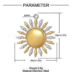 Pendentifs en acier inoxydable 304&nbsp;SA-OY002-46G
