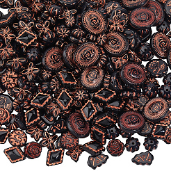 300pcs 15 Arten undurchsichtige Acrylperlen&nbsp;OACR-PA0001-46