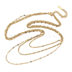 Женские цепочки из нержавеющей стали 304 в один слой NJEW-Q027-01G