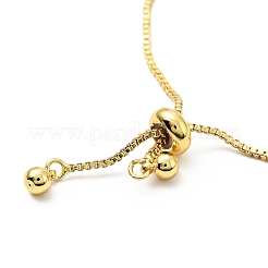 Прозрачный кубический цирконий и эмаль хамса рука с браслетом-слайдером со звеньями от сглаза BJEW-A127-02G