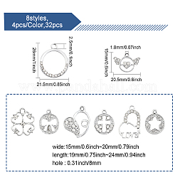 32 шт. 8 подвески ко Дню святого Валентина из сплава с УФ-покрытием FIND-CA0006-73