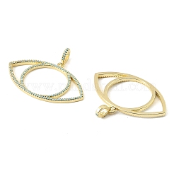 Messing Micro Pave Himmelblau Zirkonia Anhänger&nbsp;CU-CBA6938-06G-01