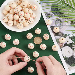 150шт европейские бусины из натурального дерева WOOD-OC0004-31
