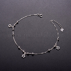 925 браслет на ногу из стерлингового серебра с родиевым покрытием JA23A