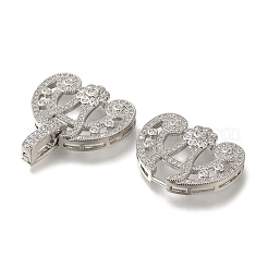 Стойка покрытие цветок латунь микропаве прозрачный кубический цирконий складные застежки KK-H512-07P