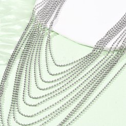 Многослойные цепочки из нержавеющей стали 304 для женщин.&nbsp;NJEW-G194-02P