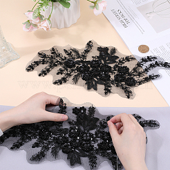 3d цветочная полиэфирная вышивка&nbsp;PATC-WH0012-02A