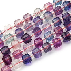 Природных красочные флюорита бисер нитей G-H096-A01-02