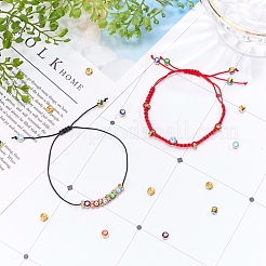 Diy злые глаза плетеные браслеты из бисера делая наборы&nbsp;DIY-PH0003-15