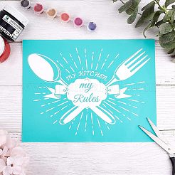 Самоклеящийся трафарет для шелкографии DIY-WH0173-028