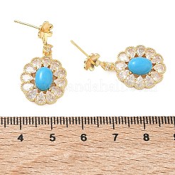 Ohrstecker aus Messing mit Pavé-Zirkonia&nbsp;KK-C172-12G