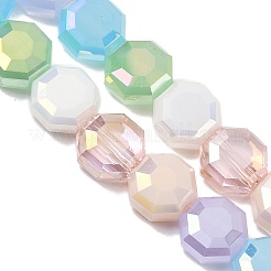 Гальванические непрозрачные стеклянные бусины&nbsp;EGLA-G039-05A-01A