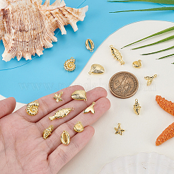 16 шт. 8 стиля латунных подвесок на тему океана&nbsp;KK-GA0002-34