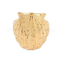 Кольцо-манжета в форме ракушки из нержавеющей стали 304 для женщин&nbsp;RJEW-Z037-01G