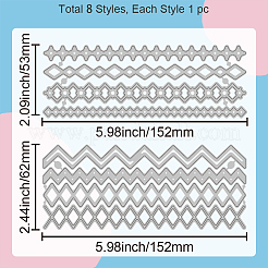 Углеродистая сталь разрезает трафареты DIY-WH0309-1748