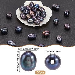 50 шт. жемчужные бусины с крупным отверстием PEAR-LT0001-09C