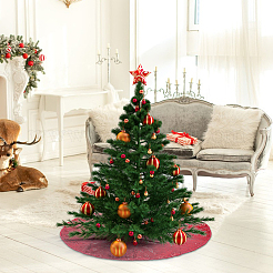 Jupe de sapin de noël en polyester&nbsp;DIY-WH20032-86B