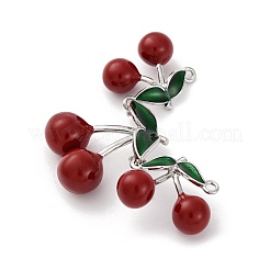 Латунные красные и зеленые эмалевые вишневые коннекторные подвески&nbsp;KK-H002-03P