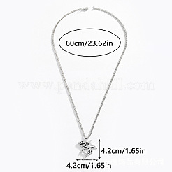 Акула цинковый сплав черная эмаль кулон ожерелья для женщин&nbsp;FS-WG17648-01